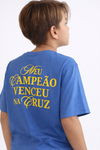 T-shirt Infantil Unissex Nação Santa - Azul