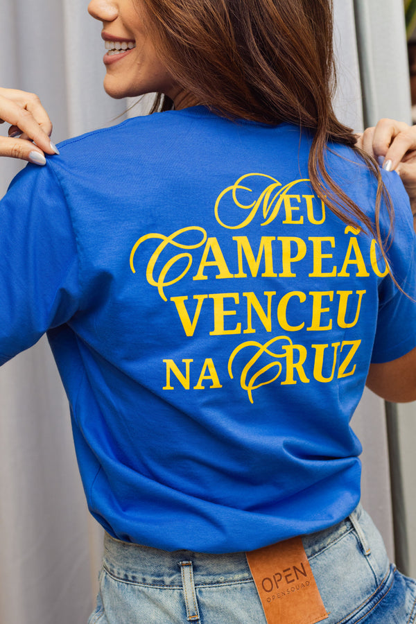 T-shirt Unissex Nação Santa - Azul