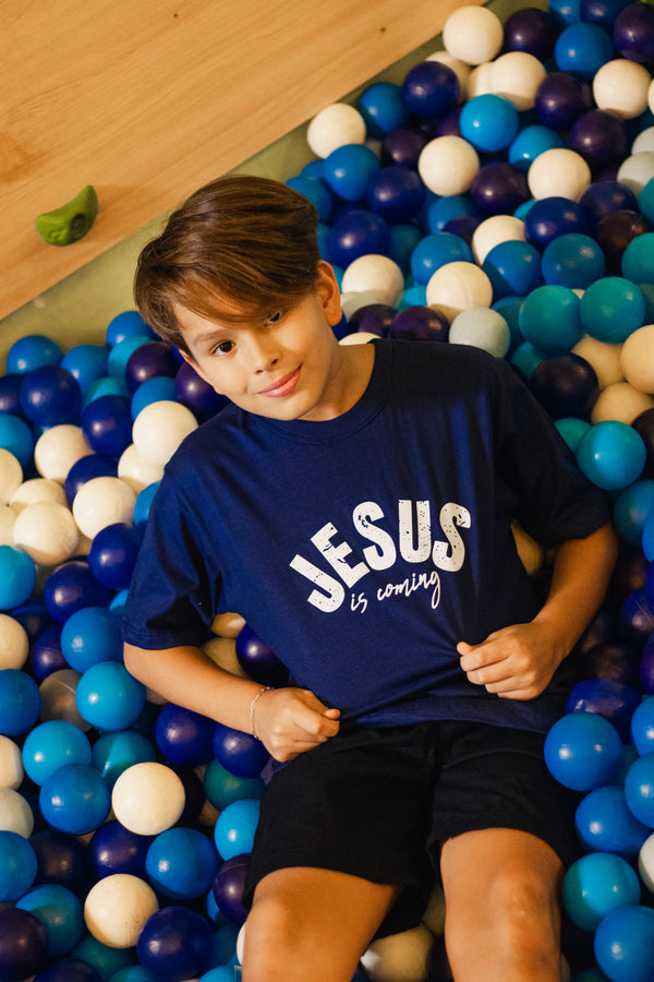 Camiseta cristã infantil Jesus Is Coming — A MARCA