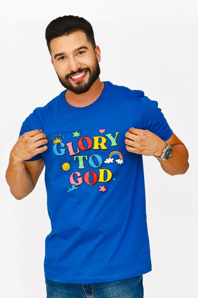 T-shirt Glory To God premium da A MARCA com estampa tipográfica central e design minimalista